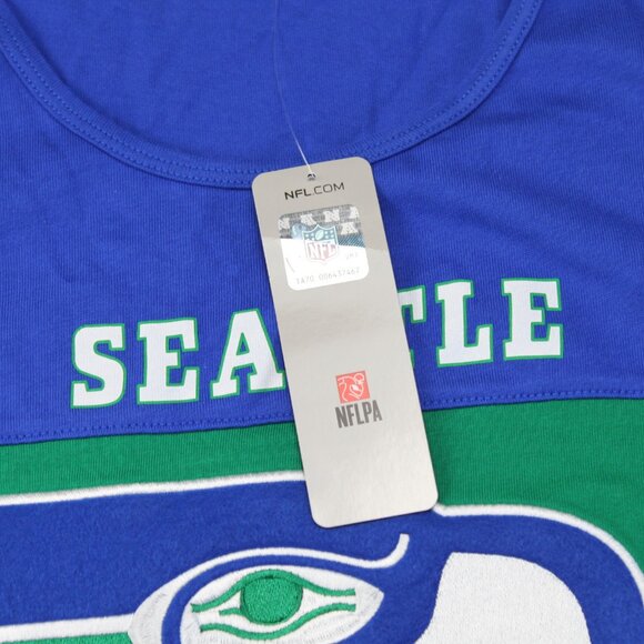 Seattle Seahawks Throwback Retro Color Block Vintage Logo Tank Men's X-Large - Picture 7 of 9